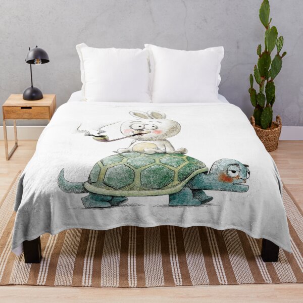 Item preview, A clever rabbit on the turtle's back. designed and sold by artredstar.