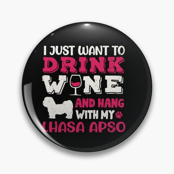 Item preview, Lhasa Apso Dog Dad Mom And Drink Wine designed and sold by rafaeltto.