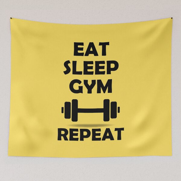 Item preview, Eat Sleep Gym Repeat Workout Lovers designed and sold by HangOnShopping.