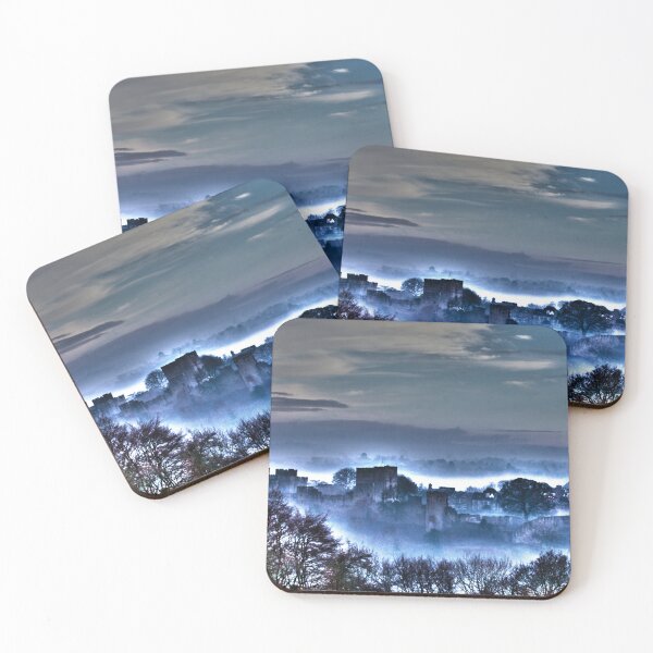 Item preview, January 2022 surreal view of Ludlow in the mist  designed and sold by HalcyonPrints.