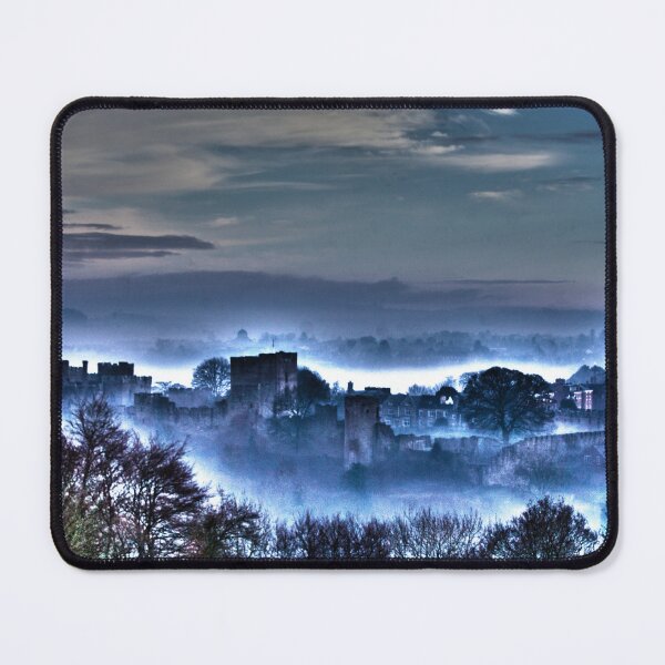 Item preview, January 2022 surreal view of Ludlow in the mist  designed and sold by HalcyonPrints.