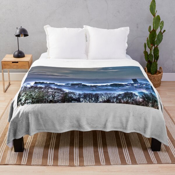 Item preview, January 2022 surreal view of Ludlow in the mist  designed and sold by HalcyonPrints.