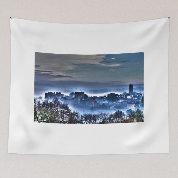 Item preview, January 2022 surreal view of Ludlow in the mist  designed and sold by HalcyonPrints.
