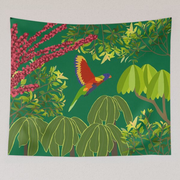 Item preview, Rainbow Lorikeet Botanical on Green designed and sold by Digitaldingo.