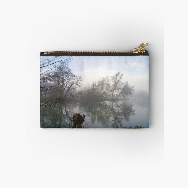 Item preview, Misty January morning on the river Teme Ludlow designed and sold by HalcyonPrints.