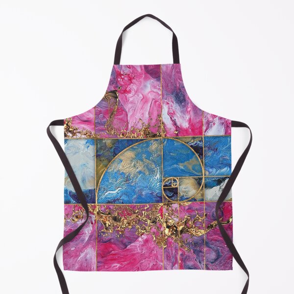 Item preview, Golden Spiral - Acrylic Pour and gold designed and sold by k9printart.