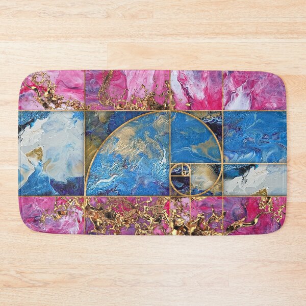 Item preview, Golden Spiral - Acrylic Pour and gold designed and sold by k9printart.