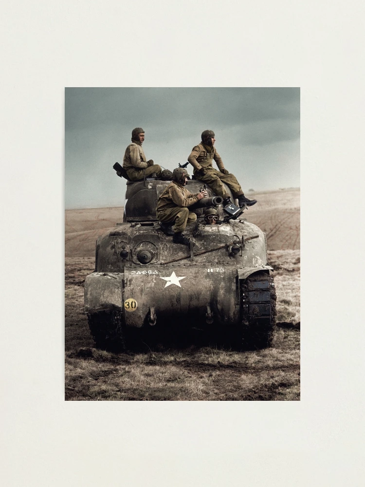 Crew of an M4 Sherman Photographic Print for Sale by James Vorster