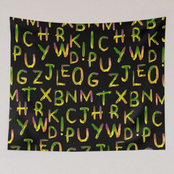 Item preview, Uppercase Colorful Letters on Black designed and sold by ckylin.