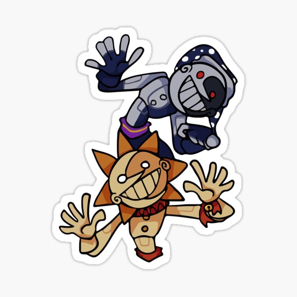 Sun & Moon Animatronics Sticker for Sale by MtnDew3301