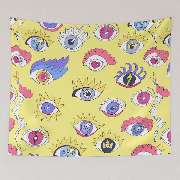 Item preview, Eyes yellow look of happiness summer spring radical fashion, art by Miguel Matos Official designed and sold by MiguelMatosArt.