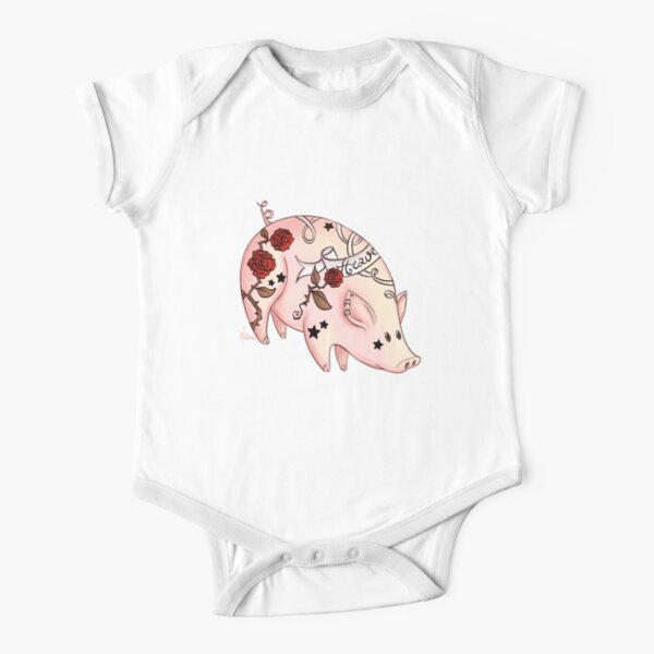 Baby Body Kurzarm Schwein Redbubble