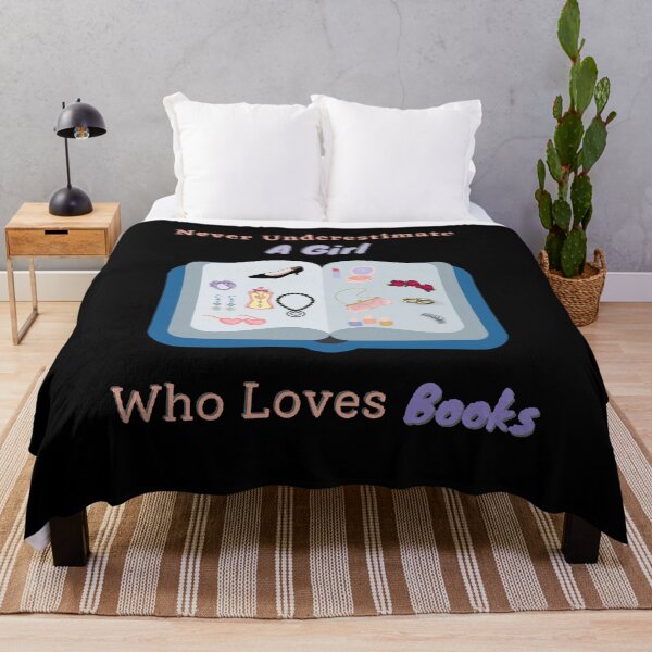 Item preview, Never Underestimate A Girl Who Loves Books - Funny and Cute Quotes designed and sold by Designspot2020.