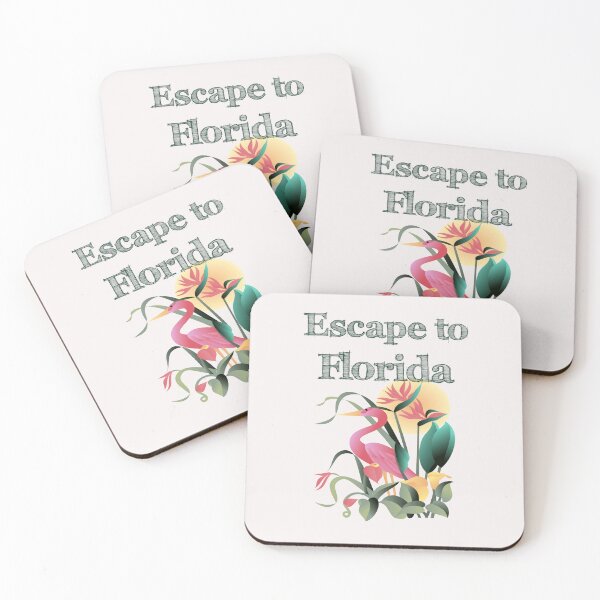 Item preview, Copy of Escape to Florida flamingo and green plant design designed and sold by Areashor.