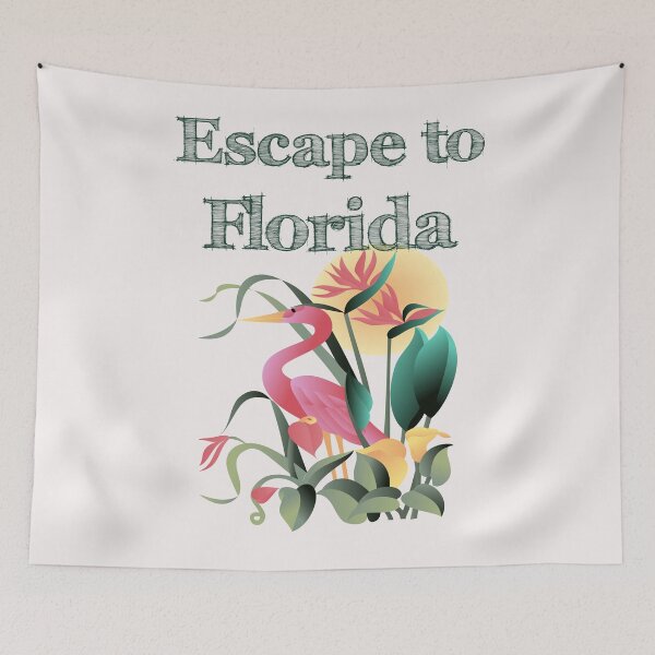 Item preview, Copy of Escape to Florida flamingo and green plant design designed and sold by Areashor.