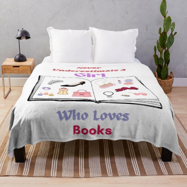 Item preview, Never Underestimate A Girl Who Loves Book - Funny And Cute Quotes designed and sold by Designspot2020.
