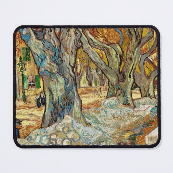 Item preview, Impressionist Painting The Large Plane Trees (Road Menders at Saint-Rémy) (1889) by Vincent Van Gogh designed and sold by Designedbysm.
