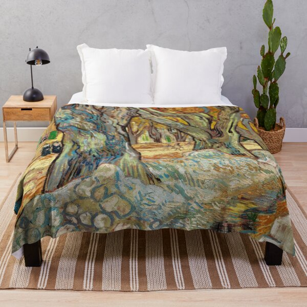 Item preview, Impressionist Painting The Large Plane Trees (Road Menders at Saint-Rémy) (1889) by Vincent Van Gogh designed and sold by Designedbysm.