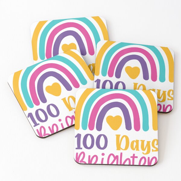 Item preview, 100 Days Brighter Teacher Girls 100 Days Of School Rainbow designed and sold by JanetDonohoe.