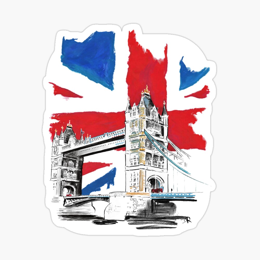 Stempel-Set London; Tower Bridge Union Jack 