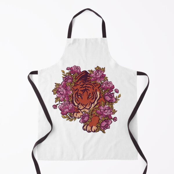 Item preview, Tigers and peonies designed and sold by ArtInPi.