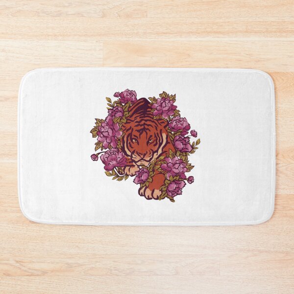 Item preview, Tigers and peonies designed and sold by ArtInPi.