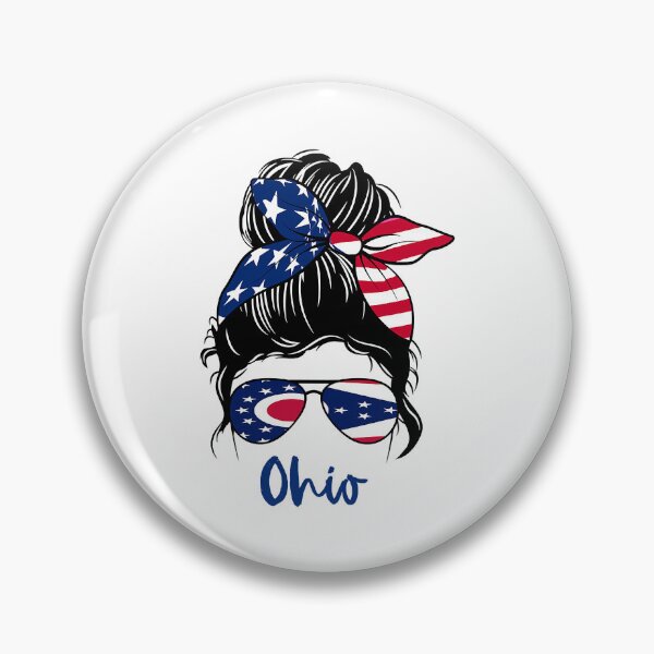 Item preview, Ohio Girl Ohio Flag State Girlfriend messy bun designed and sold by ryanbrian.
