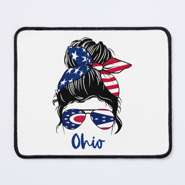 Item preview, Ohio Girl Ohio Flag State Girlfriend messy bun designed and sold by ryanbrian.