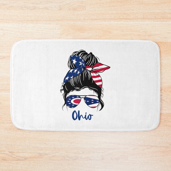 Item preview, Ohio Girl Ohio Flag State Girlfriend messy bun designed and sold by ryanbrian.