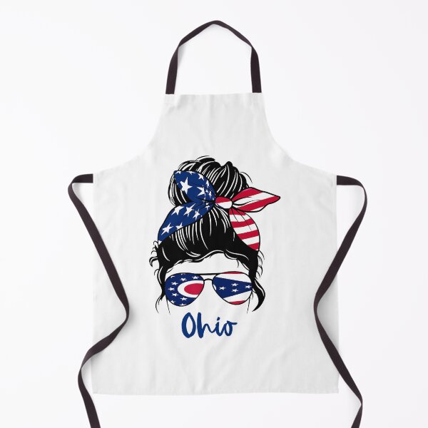 Item preview, Ohio Girl Ohio Flag State Girlfriend messy bun designed and sold by ryanbrian.