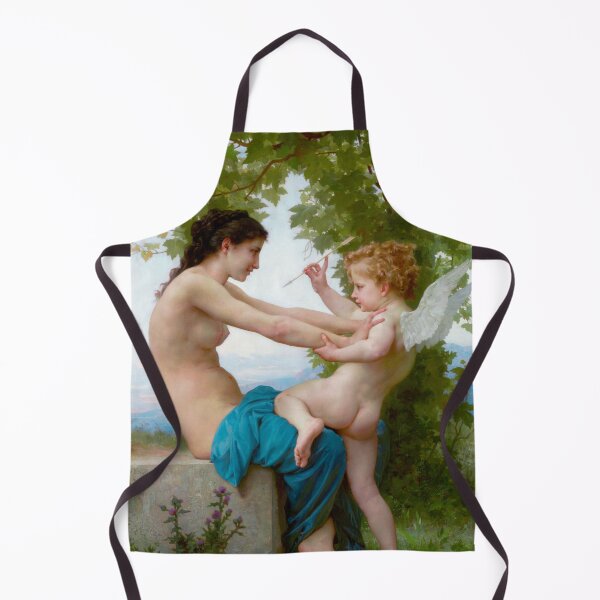 Item preview, The innocent girl refusing love from a cupid Eros. Drawing designed and sold by NineJuly.
