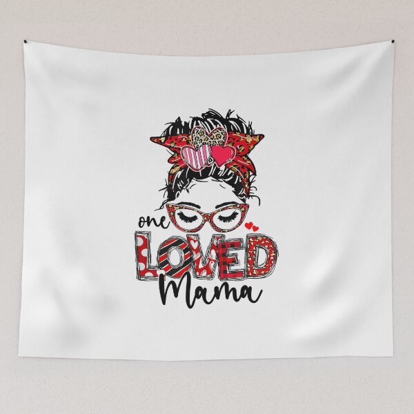 Item preview, One Loved Mama Messy Bun Glasses Mom designed and sold by ryanbrian.