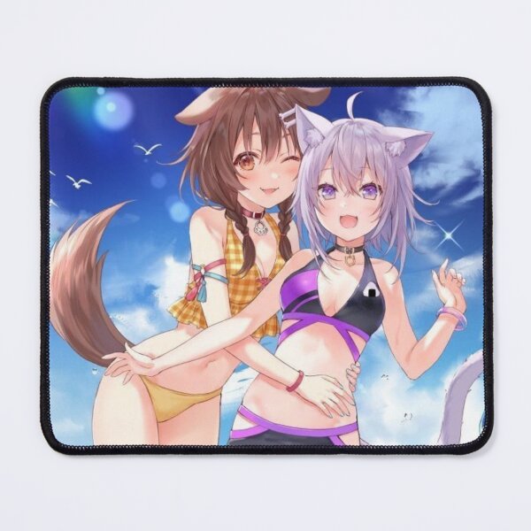 Item preview, Okayu & Korone on a beach designed and sold by AszaAri.