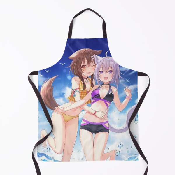 Item preview, Okayu & Korone on a beach designed and sold by AszaAri.