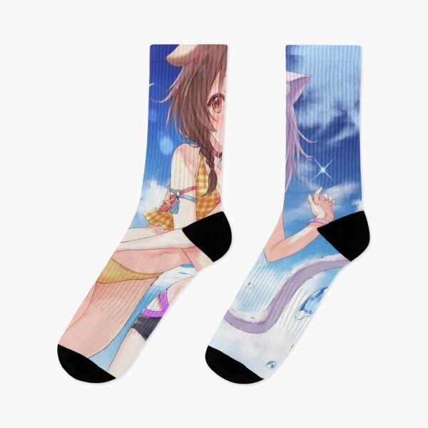 Item preview, Okayu & Korone on a beach  designed and sold by AszaAri.