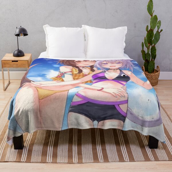 Item preview, Okayu & Korone on a beach  designed and sold by AszaAri.