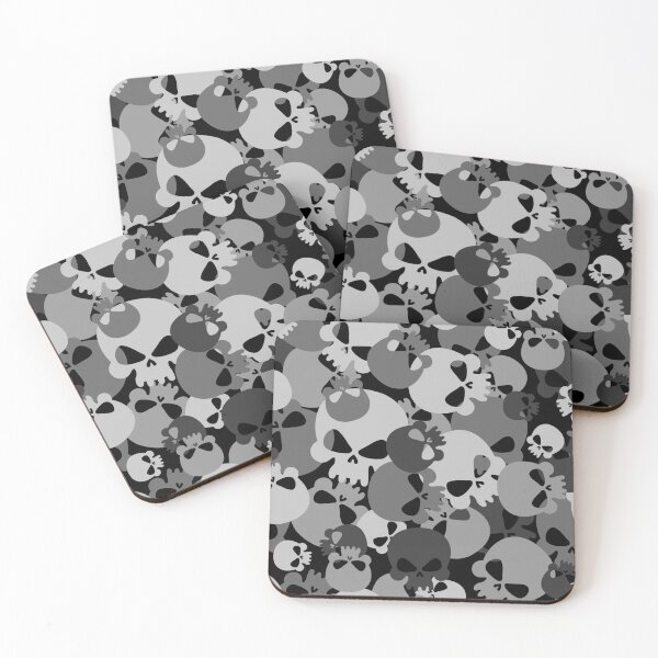 Item preview, Grey Army Skull Camouflage Pattern Allover Print designed and sold by Timcito.