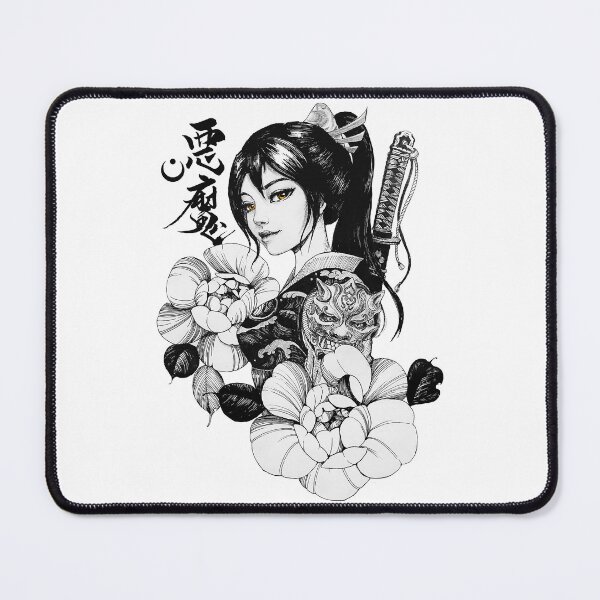 Item preview, Geisha Japanese Samurai Flowers Ornament designed and sold by OWLvision33.
