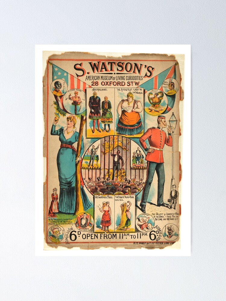 Watson's American Museum of Living Curiosities FreakShow poster