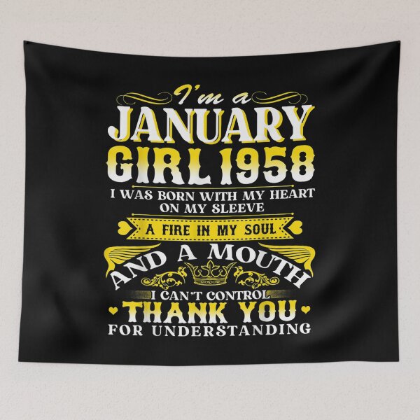 Item preview, January Girls 1958 Birthday Gift 64 Years Old Made In 1958  designed and sold by mchargue12.