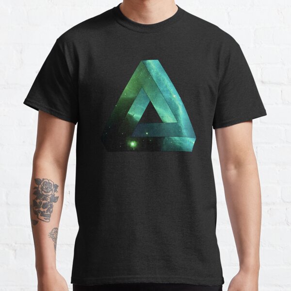 Abstract Geometry: Penrose Nebula (Ethereal Blue/Green) Classic T-Shirt