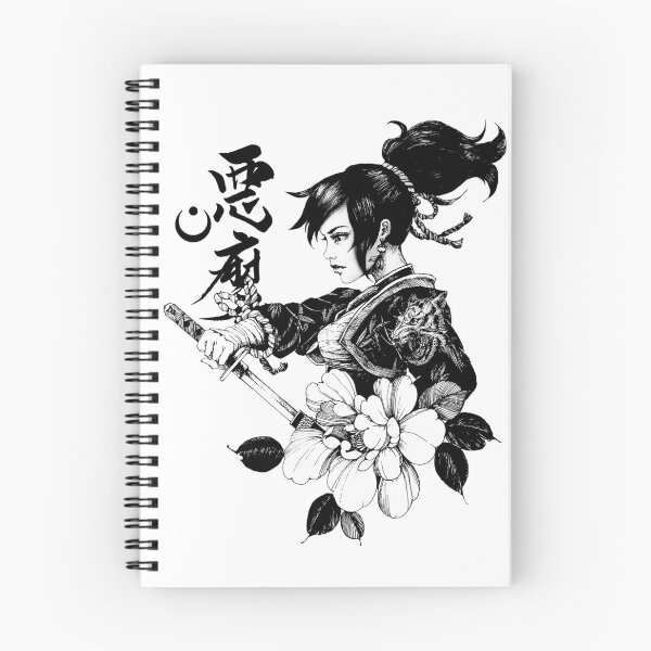Item preview, Japanese Geisha Samurai Flowers Pattern designed and sold by OWLvision33.