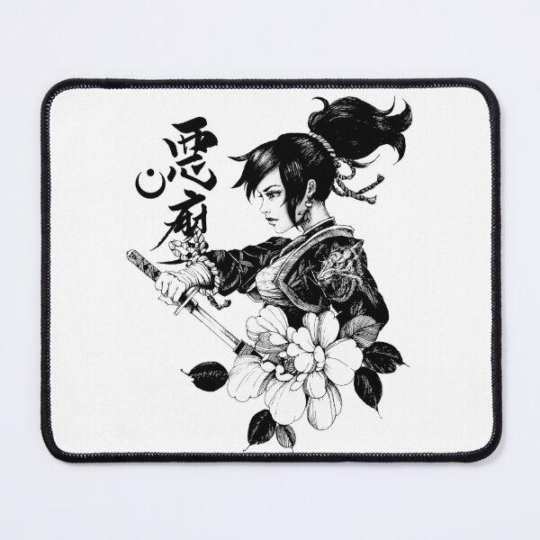 Item preview, Japanese Geisha Samurai Flowers Pattern designed and sold by OWLvision33.