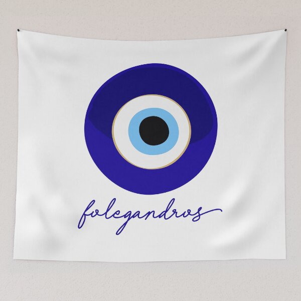 Artikelvorschau, FOLEGANDROS - GRIECHENLAND, EVIL EYE, Matiblauweiß. entworfen und verkauft von angelisart.