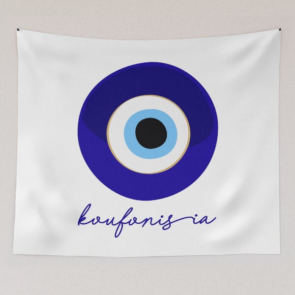 Artikelvorschau, KOUFONISIA - GRIECHENLAND, EVIL EYE, Matiblauweiß. entworfen und verkauft von angelisart.