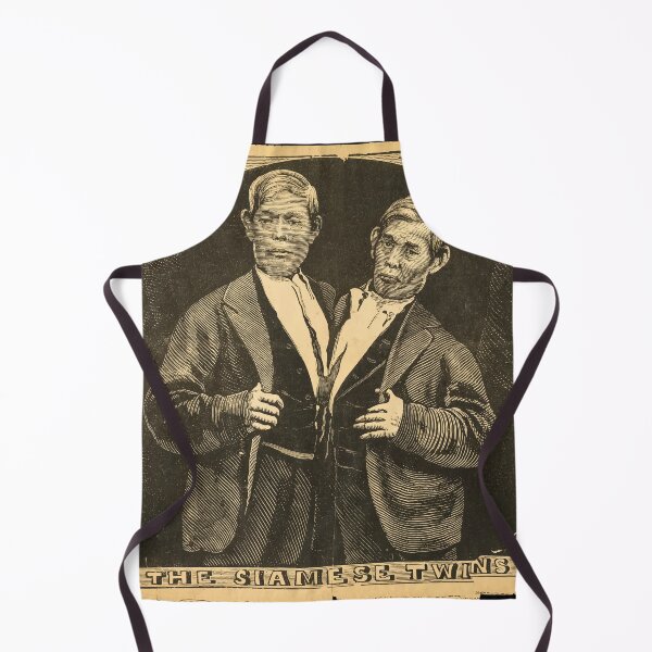 Item preview, A portrait of 'The Siamese Twins' Chang and Eng Bunker, newspaper clipping (1868) designed and sold by monsterplanet.