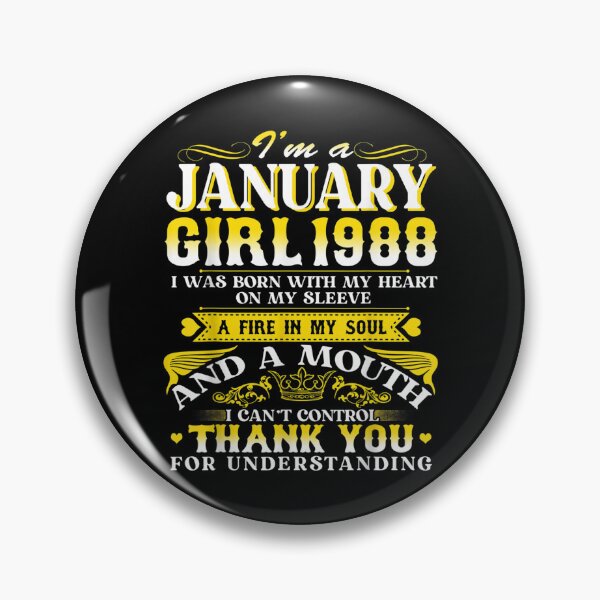 Item preview, January Girls 1988 Birthday Gift 34 Years Old Made In 1988  designed and sold by mchargue12.