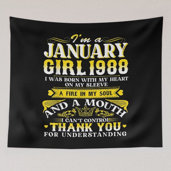 Item preview, January Girls 1988 Birthday Gift 34 Years Old Made In 1988  designed and sold by mchargue12.