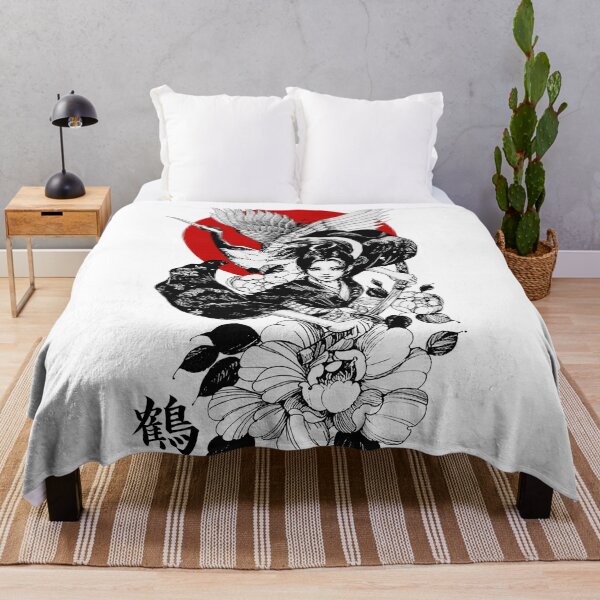 Item preview, Japanese Traditional Crane and Geisha Art designed and sold by OWLvision33.