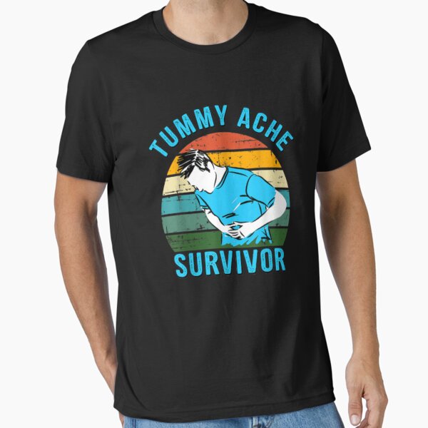 Vista previa del artículo con la obra «Camiseta de superviviente del dolor de estómago», diseñado y vendido por selimane.
